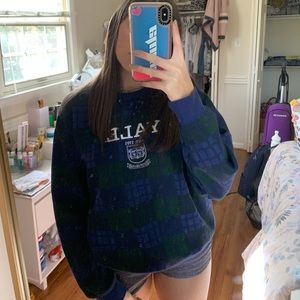 yale sweatshirt blue and green